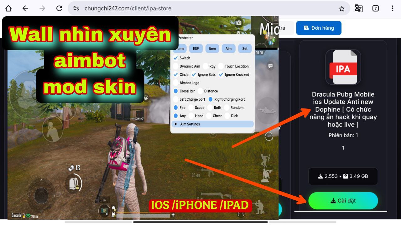 PUBG DƠI QUỶ IOS